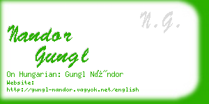 nandor gungl business card